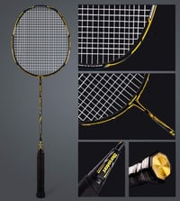 Senston S300 Grafitkarbon Badminton Szett 2 Ütővel, Táskával és 6 Tollassal - black blue 2