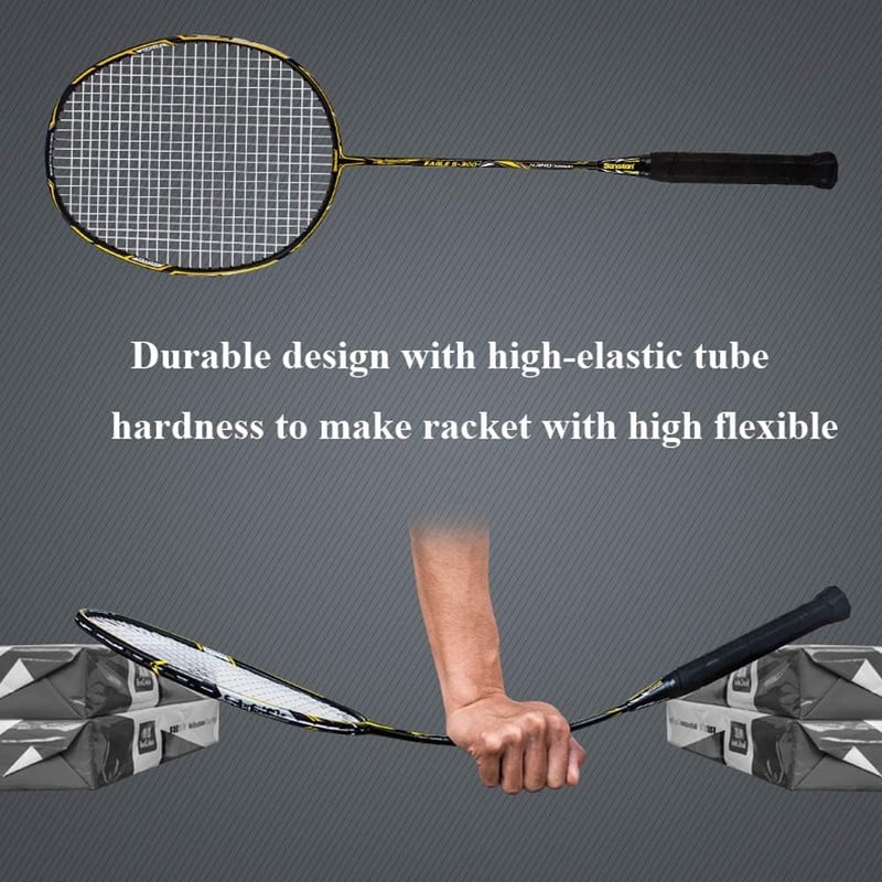 Senston S300 Grafitkarbon Badminton Szett 2 Ütővel, Táskával és 6 Tollassal - black blue