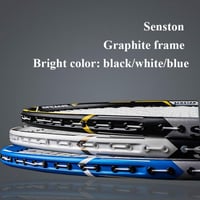 Senston S300 Grafitkarbon Badminton Szett 2 Ütővel, Táskával és 6 Tollassal - black blue 6