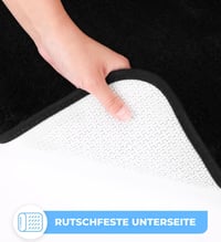 Sentidos kupaonski tepih 70x120 cm, protuklizni, periv u perilici rublja, upijajuća prostirka za kadu, tuš, kuhinju, crna 6