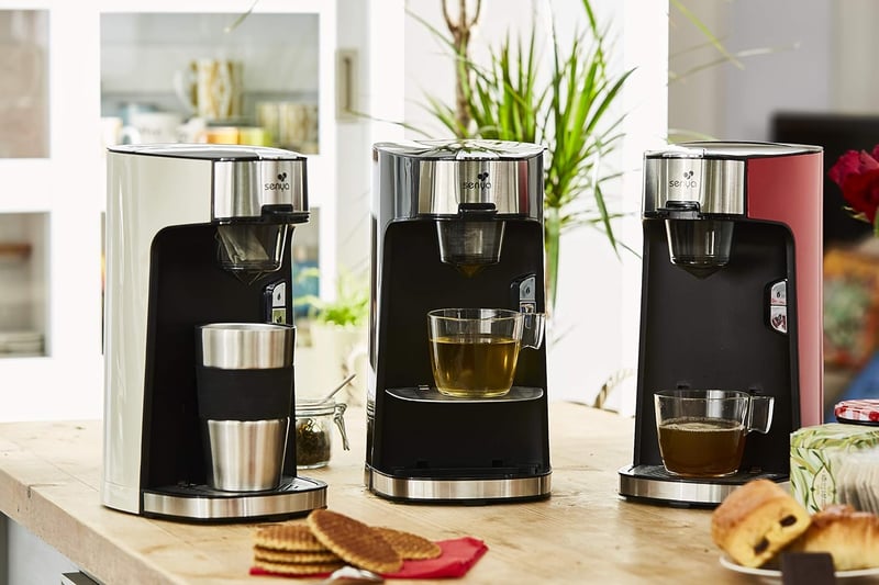 Senya elektromos teáskanna 1415W fekete, szűrővel laza tea és teafilter számára