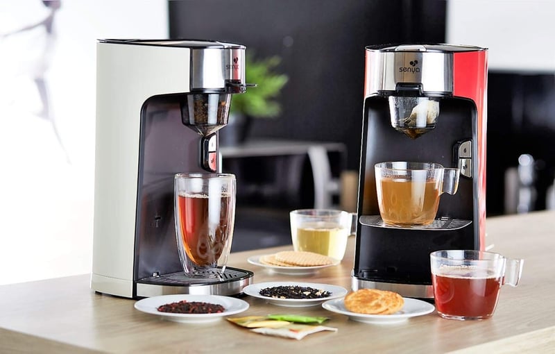 Senya elektromos teáskanna szűrővel, laza tea és teafilter kompatibilis krém