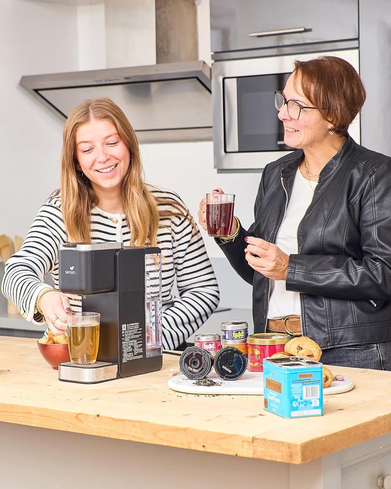 SENYA Tea Time Pro érintőképernyős teafőző 3 teafajtához 1,2L tartály automata vízkövetkeztetéssel