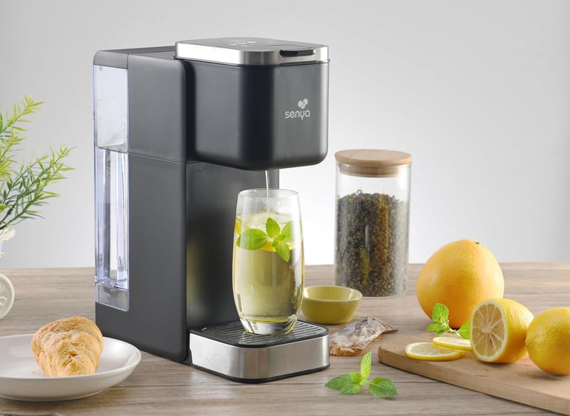 SENYA Tea Time Pro érintőképernyős teafőző 3 teafajtához 1,2L tartály automata vízkövetkeztetéssel