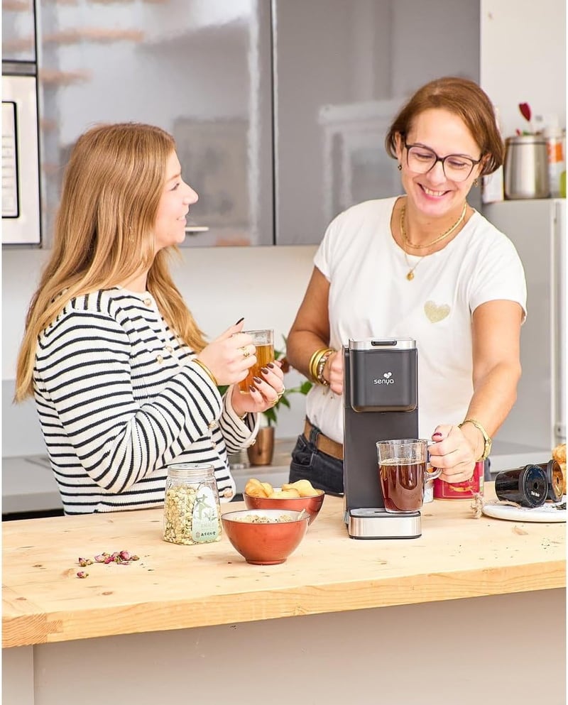 SENYA Tea Time Pro érintőképernyős teafőző 3 teafajtához 1,2L tartály automata vízkövetkeztetéssel