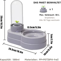 Septillar 580ml Automata Ivóadagoló Macskáknak és Kutyáknak Szűrővel 4