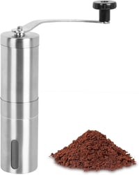 Sequpr Kézi Kávéőrlő Rozsdamentes Acél Kávébab Darálógép Espresso French Press 1