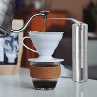 Sequpr Kézi Kávéőrlő Rozsdamentes Acél Kávébab Darálógép Espresso French Press 7