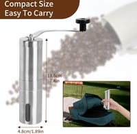 Sequpr Kézi Kávéőrlő Rozsdamentes Acél Kávébab Darálógép Espresso French Press 5