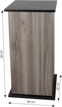 sera Scaper Cube alap szekrény ajtóval, 80 cm, szürke tölgy - akvárium bútor 4