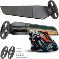 SERALI Motorkerékpár Visszapillantó Tükör 360° Forgatható Honda CBR Kawasaki Ninja 1