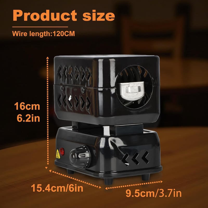 SERdeerCH 1200W elektromos szénégő kókuszfa szénhez rács és fogóval
