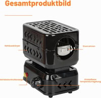 SERdeerCH 1200W elektromos szénégő kókuszfa szénhez rács és fogóval 6