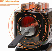 SERdeerCH 1200W elektromos szénégő kókuszfa szénhez rács és fogóval 3