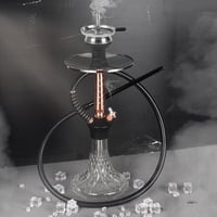 SERdeerCH Üveg Shisha vízipipa szett alumínium ötvözet down stemmel diffúzorral, mosható szilikon tömlővel, hőkezelővel és széncsipesszel 6