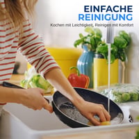 SereneLife 11 részes tapadásmentes edénykészlet fekete, konyhai kiegészítőkkel, gáz, villany és kerámialapos főzőlaphoz, PFOA PFOS mentes 4