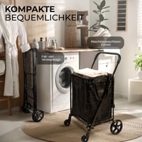 Skladací nákupný vozík SereneLife s objemom 50 l a nosnosťou 31,8 kg — Bez odnímateľnej tašky (stav: pozri 2. obrázok) 9
