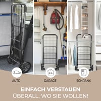 Skladací nákupný vozík SereneLife s objemom 50 l a nosnosťou 31,8 kg — Bez odnímateľnej tašky (stav: pozri 2. obrázok) 7