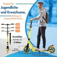 SereneLife Összecsukható Roller Magasságállítható Nagykerekes Fékkel 100kg-ig 4