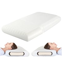 SerenNap ortopéd memóriahabos párna 70x42x10 cm nyaktámasz oldalt alvóknak kétoldalas ergonomikus párna levehető huzattal Oeko-Tex fehér 2