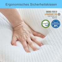 SerenNap ortopéd memóriahabos párna 70x42x10 cm nyaktámasz oldalt alvóknak kétoldalas ergonomikus párna levehető huzattal Oeko-Tex fehér 6