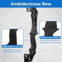 SERfawnCH 30 lbs Recurve Íj Nylon Nyéllel és Gyakorló Nyilakkal Céllövéshez 3