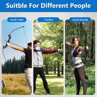 SERfawnCH 30 lbs Recurve Íj Nylon Nyéllel és Gyakorló Nyilakkal Céllövéshez 6