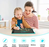 SERUW 12 Colos LCD Rajztábla Gyerekeknek Színes Írótábla Digitális Rajzpad 3-12 Év 3