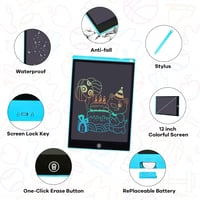 SERUW 12 Colos LCD Rajztábla Gyerekeknek Színes Írótábla Digitális Rajzpad 3-12 Év 4