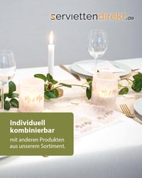 serviettendirekt.de Airlaid Asztalkendő Tekercs 118 cm x 25 m Fehér Eldobható Textilhatású Asztalterítő Esküvőre és Rendezvényekre 1 db/tekercs 3