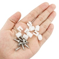 50 db-os Műanyag Zsanércsap Készlet 10 x 25 mm Méretben - Bútorszereléshez Ideális Pántcsavar Szett 4