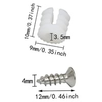 50 db-os Műanyag Zsanércsap Készlet 10 x 25 mm Méretben - Bútorszereléshez Ideális Pántcsavar Szett 2