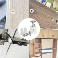 50 db-os Műanyag Zsanércsap Készlet 10 x 25 mm Méretben - Bútorszereléshez Ideális Pántcsavar Szett 5