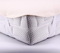 Protecție de saltea SETEX Kalmuck, 100 x 200 cm, cu elastic la colțuri, 100% bumbac, Classic, alb natural 3