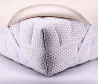 Protecție de saltea SETEX Kalmuck, 100 x 200 cm, cu elastic la colțuri, 100% bumbac, Classic, alb natural 4