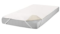 Protecție de saltea SETEX Kalmuck, 100 x 200 cm, cu elastic la colțuri, 100% bumbac, Classic, alb natural 1