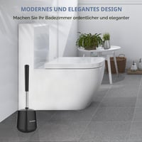 SetSail Premium WC kefa s držiakom, automatická kúpeľňová toaletná kefa s vetraným stojanom, čierna 7