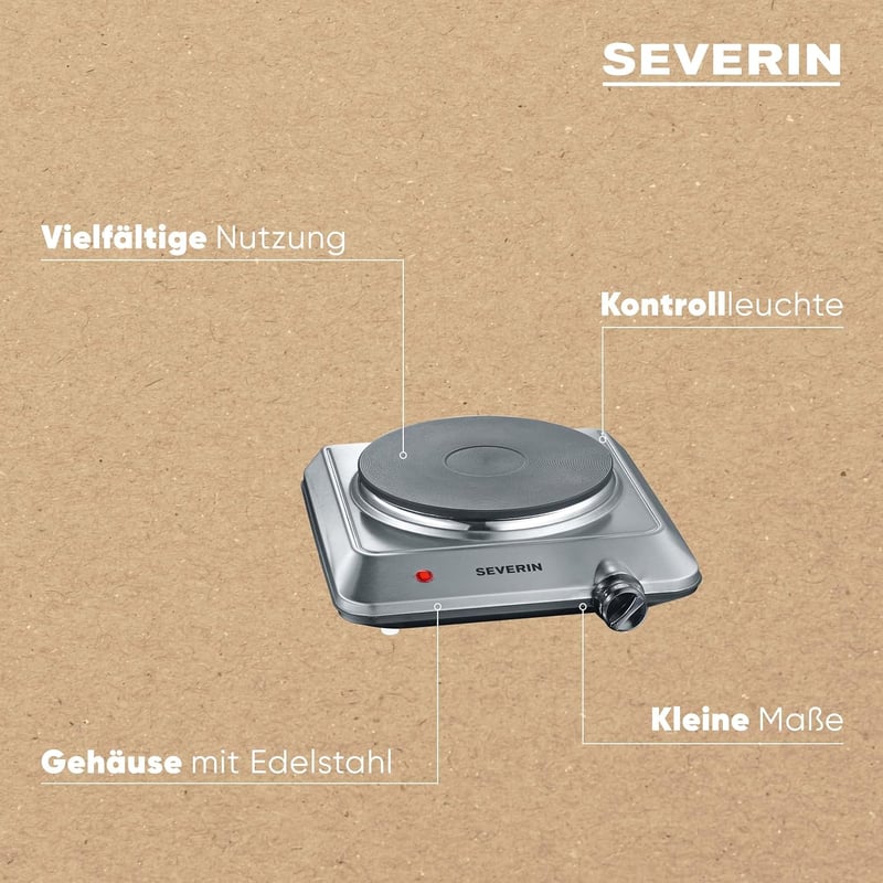 SEVERIN 1500W Elektromos Főzőlap Kompakt Konyhai Készülék