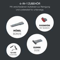 SEVERIN 3in1 akkumulátoros kézi porszívó autóhoz és otthonhoz 7.4V Li-ion 8