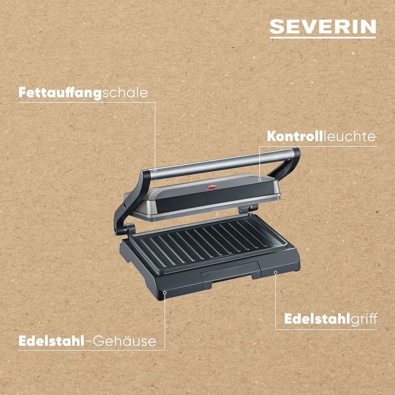 Severin 800W multifunkciós kompakt grillsütő elektromos