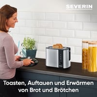SEVERIN Automata Kenyérpirító 2 Rekeszes Rozsdamentes Acél Fekete 800W 3