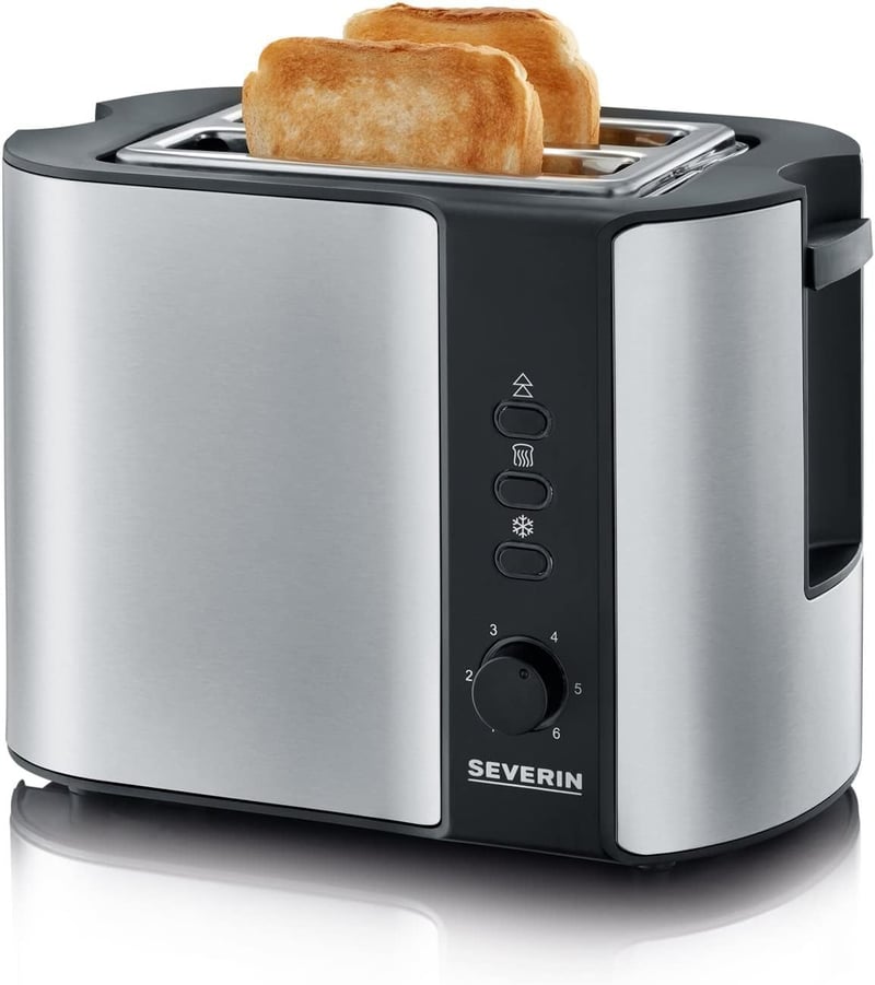 SEVERIN Automata Kenyérpirító 2 Rekeszes Rozsdamentes Acél Fekete 800W