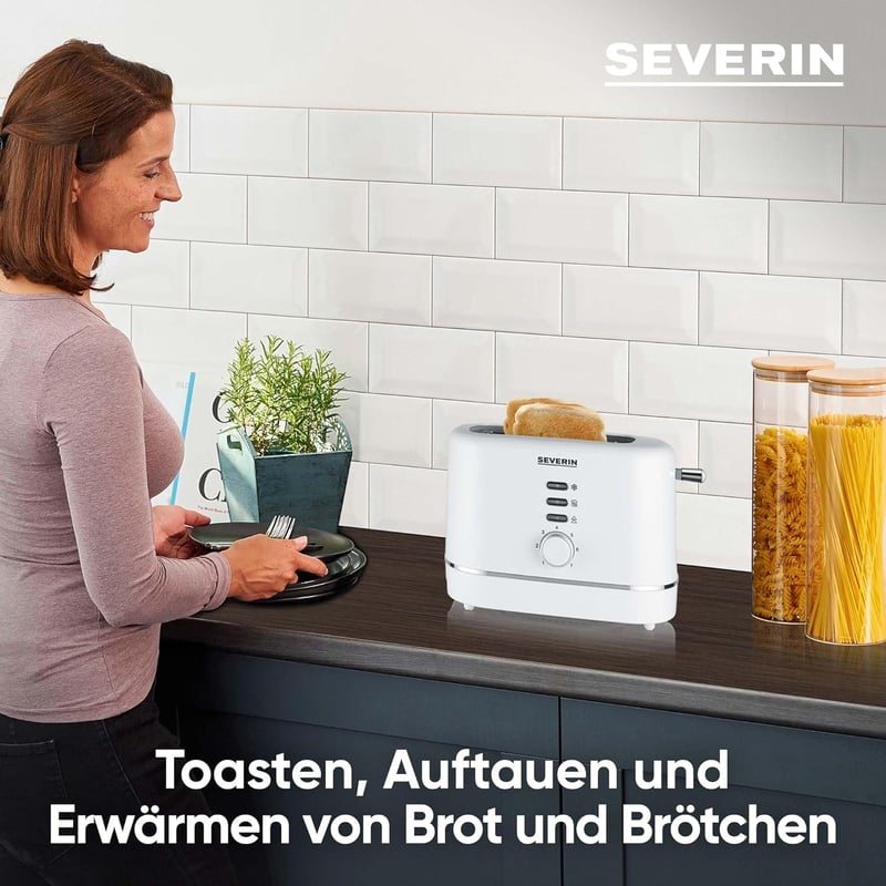 SEVERIN Automata Kenyérpirító 2 Szeletes Rozsdamentes Acél Melegítő Funkcióval