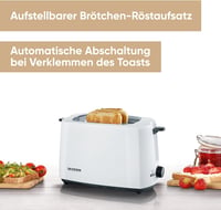 SEVERIN Automata Kenyérpirító 700W Rozsdamentes Baguette Funkcióval 2