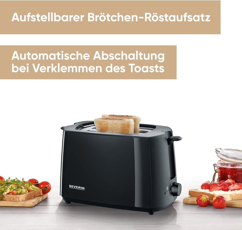 SEVERIN Automata Kenyérpirító 700W Rozsdamentes Bun Toasting Funkcióval