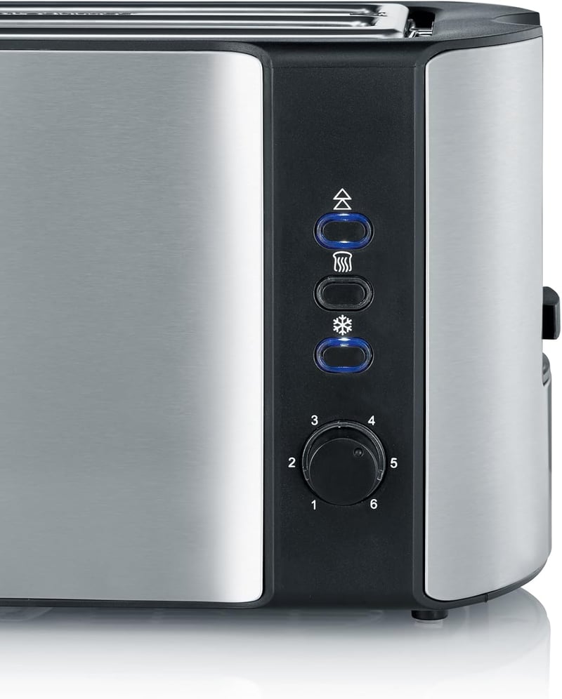 SEVERIN Automata Kenyérpirító Rozsdamentes Acél 800W Dupla Kamrás