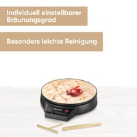 SEVERIN CM 2198 Palacinkovač – s XXL grilovacou plochou (30 cm), plynulou reguláciou teploty, drevenou stierkou, 1000 W, čierny 2