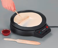 SEVERIN CM 2198 Palacinkovač – s XXL grilovacou plochou (30 cm), plynulou reguláciou teploty, drevenou stierkou, 1000 W, čierny 5