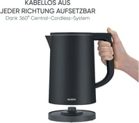 SEVERIN Cool-Touch Vízforraló 1,7L LED Hőmérsékleti Kijelzővel Fekete 7