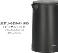 SEVERIN Cool-Touch Vízforraló 1,7L LED Hőmérsékleti Kijelzővel Fekete 8